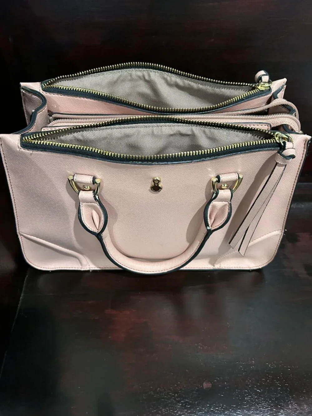 London Fog Pink Satchel with Shoulder Strap